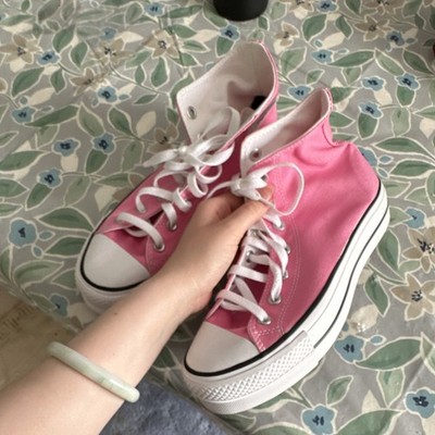 Converse Chuck Taylor All Star Pink/White High Top Canvas Lace-Up Sneakers