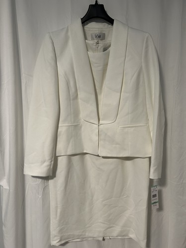 Le Suit Damen Schalkragen Jacke & ärmellos Anzug 2-teiliges Set Größe 8 - Bild 6 von 11