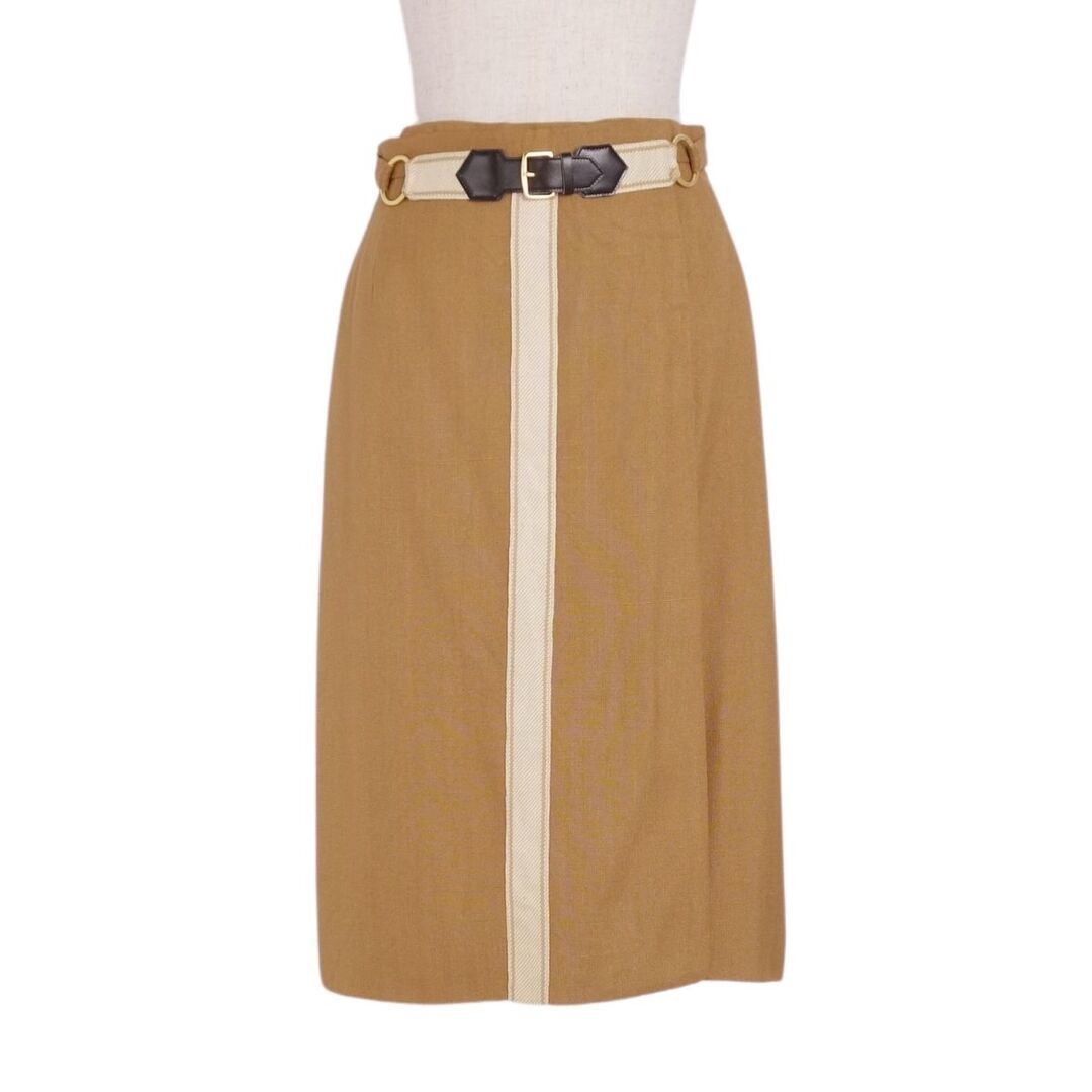 Hermes Vintage Skirt Wrap Trapezoid Midi Length Bottoms Women's 40 Used MOLO-0 thumbnail 3