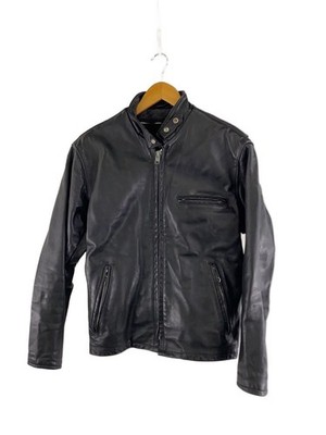 Schott Single Rider/With Boa Liner/Made In Usa/Leather Jacket/38/Blk/241-26//