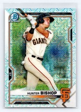 2021 Bowman Chrome Mojo Refractor #BCP-18 Hunter Bishop Giants