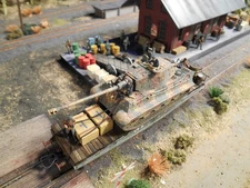 HO Roco Minitank 9th Panzer Army Tank Car with Soldiers A2297 Custom Detail