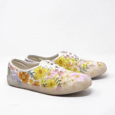 Keds x Rifle Paper Co Floral Sneakers Women's Size 7.5 Shoes Yellow Orange