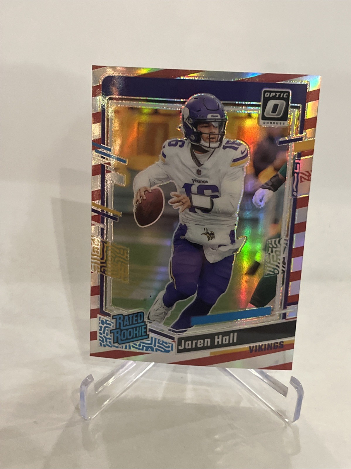 JAREN HALL 2023 Panini Optic SSP Freedom Stripe Prizm Rated Rookie Card 🔥 #270