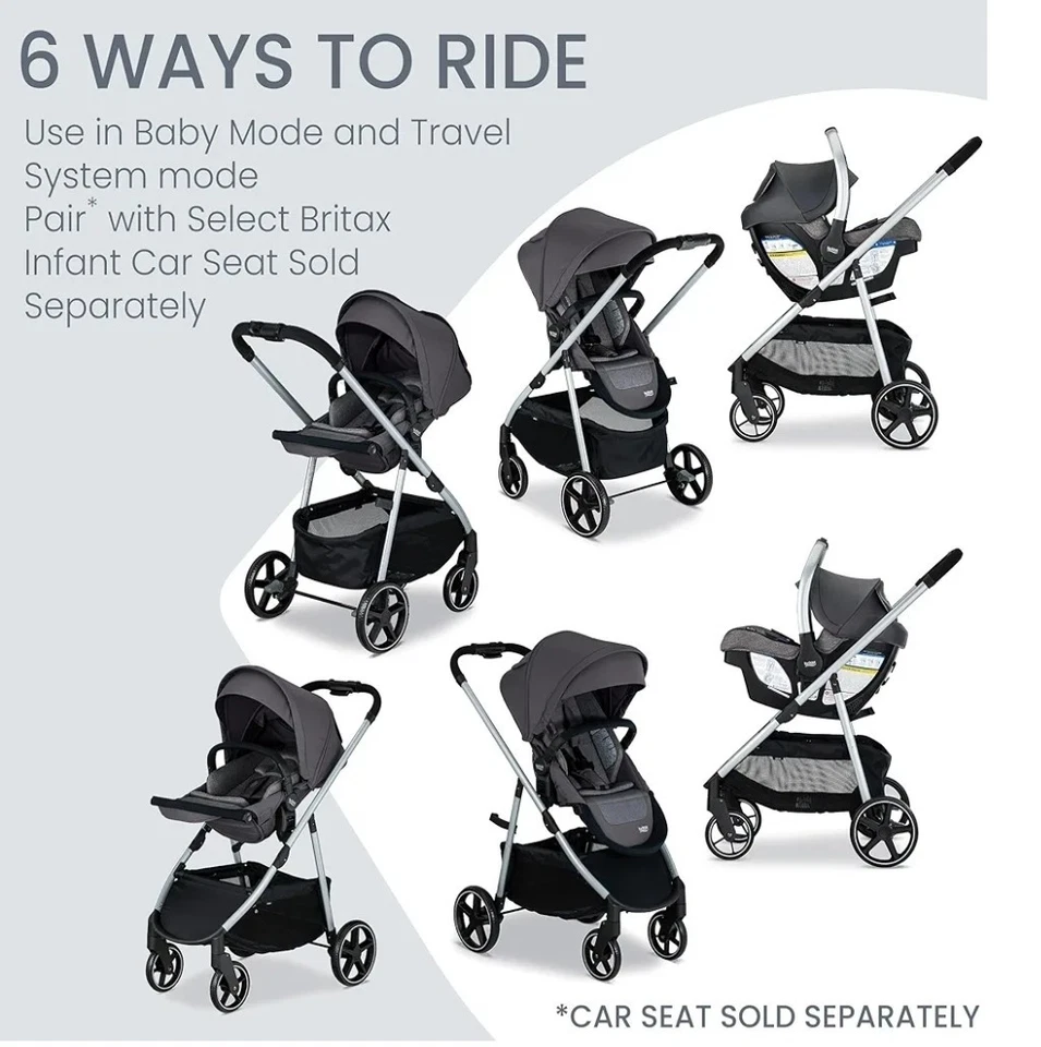 Britax Grove Modular Stroller, Lightweight Stroller with CozyFit Insert 08/30/23 - Image 4 of 4