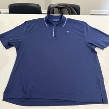 US Airways By Twin Hill Blue Polo Shirt Size L