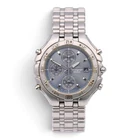 MENS VINTAGE SEIKO CHRONOGRAPH 110191 QUARTZ WRISTWATCH STAINLESS STEEL SZ 7.5