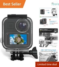 Waterproof Case for Go Pro MAX 360 147ft Waterproof Housing with Mount Kit