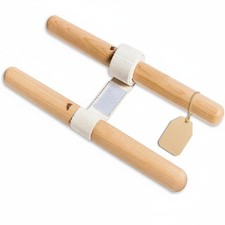 Dehnstab aus Holz Holzgriff Beinstreckger&auml;t mit Band Tragbar f&uuml;r Stretching