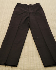 Vintage US Navy Military Uniform Pants Slacks Trousers Black Wool 1970's 31L