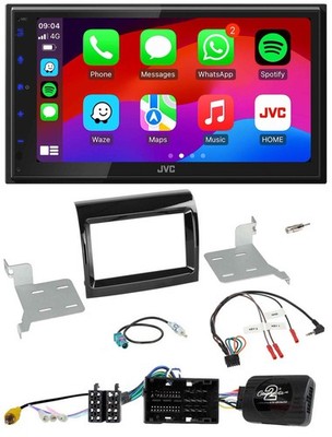 JVC Bluetooth USB Steering Wheel 2DIN DAB Car Stereo for Citroen Fiat Peugeot 2016-2021