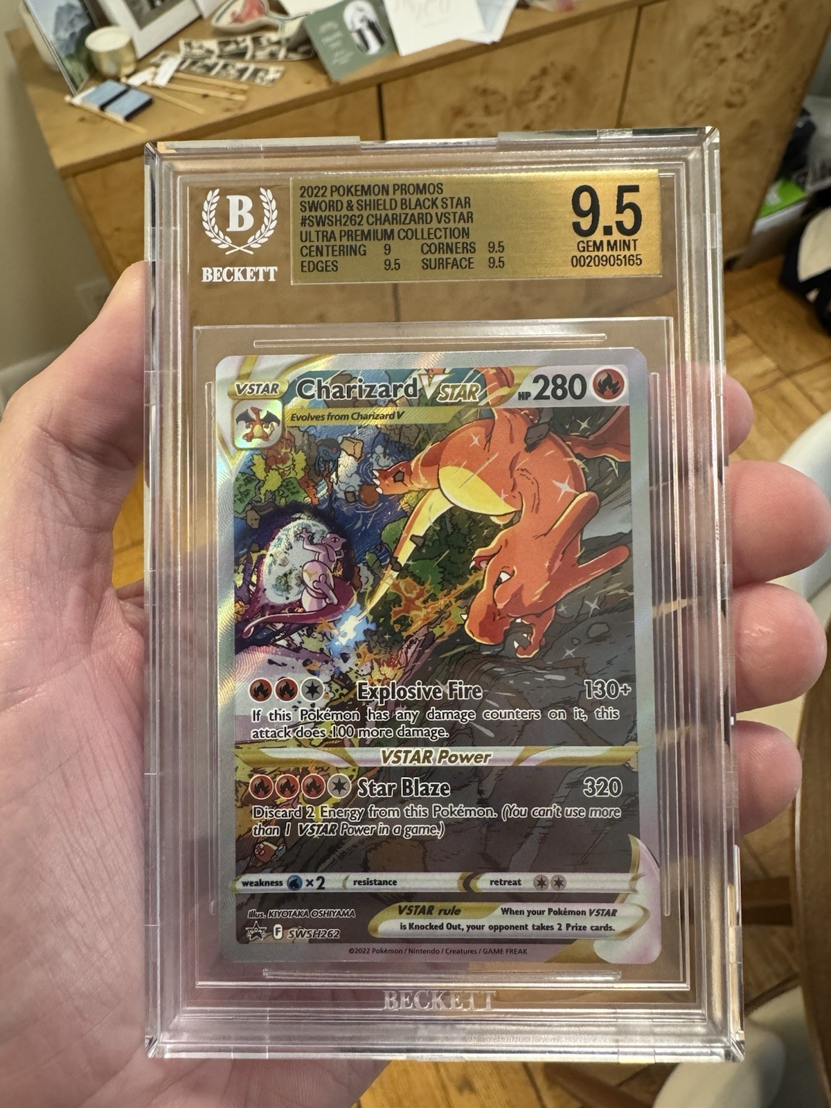 Pokemon Charizard VSTAR SWSH262 Sword & Shield Promo Beckett 9.5 -PSA 10 cross📈