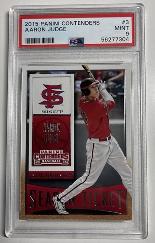 2015 PANINI CONTENDERS AARON JUDGE #3 PSA 9