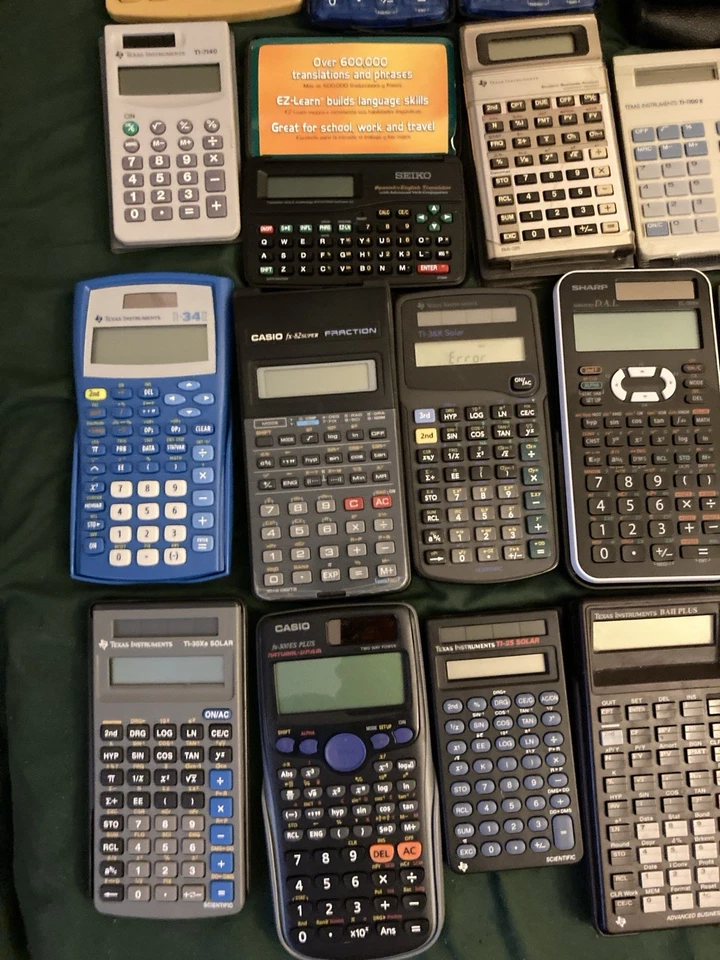 Lot of 52 Calculators Bus/Sci/Std - Not Working AS-IS Parts/Repair Some Vintage - Image 4 of 4