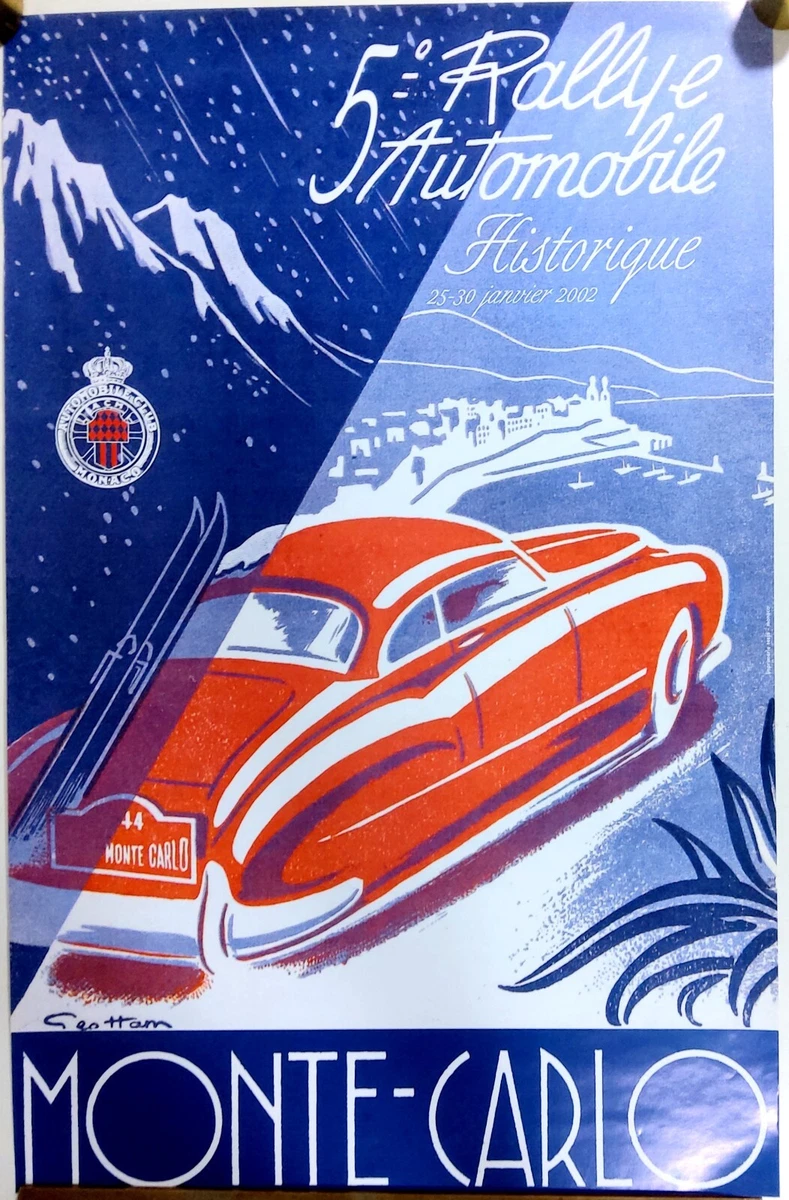 Poster Officiel Rallye Monte-Carlo 2022 – WRC – Affiche Sport Auto