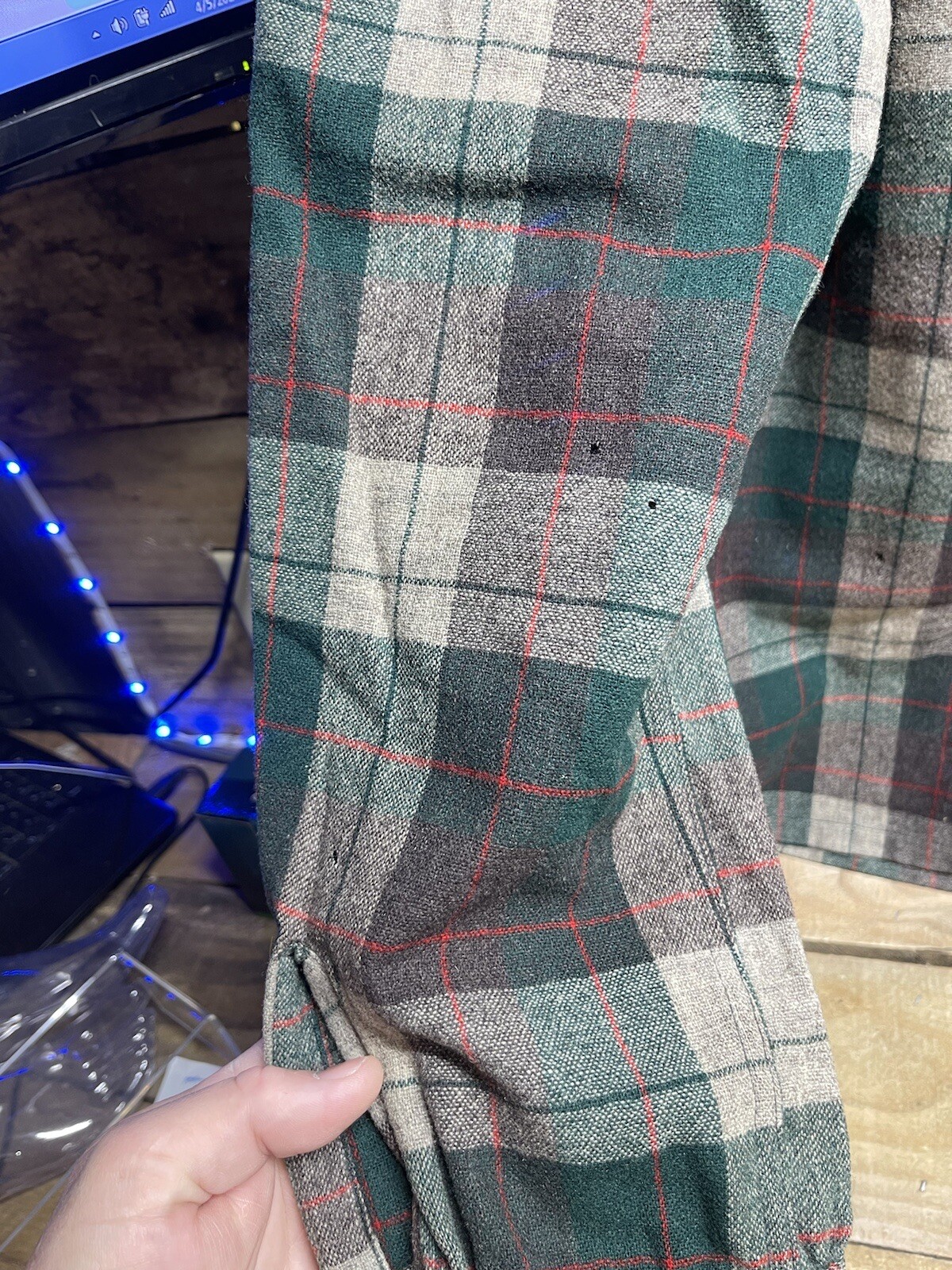 Pendleton Wool Flannel Jacket Green Plaid With Wo… - image 8