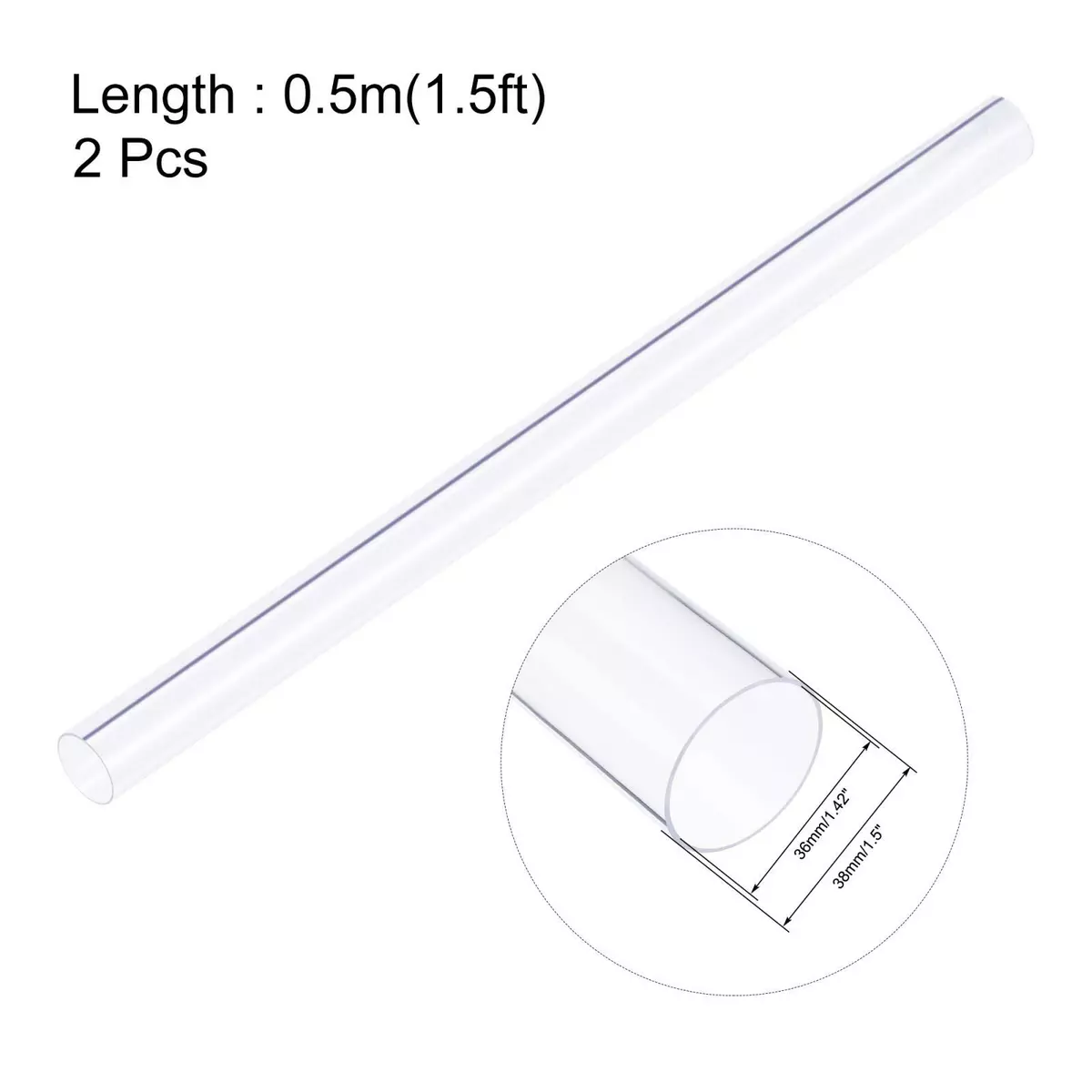 Clear pvc on sale pipe led lights