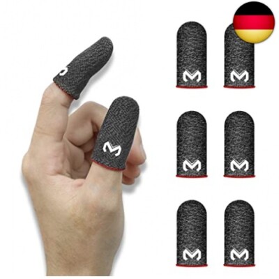 Mobile Gaming Finger Sleeve (6er Pack) - PUBG Finger Sleeves mit Anti-Sweat Effe