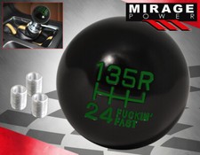 Universal 6 Speed F'Ing Fast Spherical Round Ball Gear Shifter Shift Knob Green