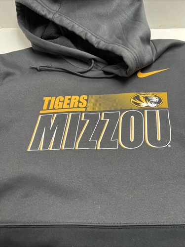 Unv of Missouri Sweatshirt Herren XXL schwarz grau Mizzou Tigers Hoodie Nike Dri Fit - Bild 2 von 5
