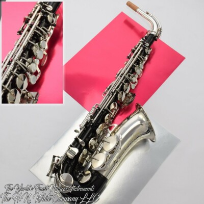 Vintage King H. N. White Zephyr Eb Alto Saxophone Silver Plated