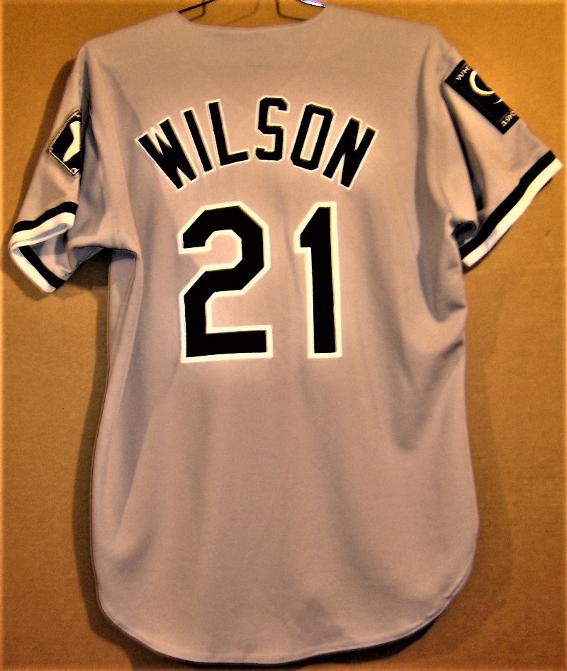 CDS Game Jersey (ホワイト) サイズL 1995 CHICAGO WHITE SOX #21 WILSON Game Worn ROAD GRAY MLB