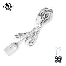12ft Lantern Hanging Light Socket Extension Cord with E27 Standard Socket