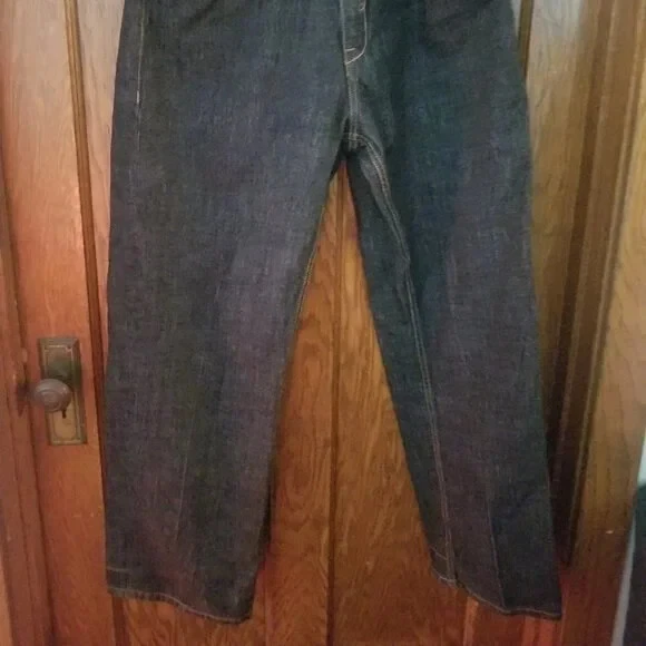 VTG Rocawear Jeans Mens Hip Hop Baggy Skater Y2K 90s Wide Embroider Size 36x32 - Image 2 of 4