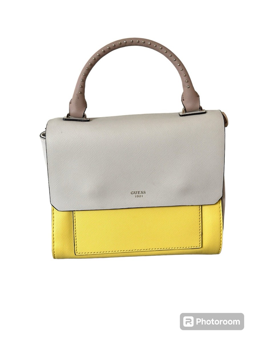 guess crossbody bag women beige yellow medium