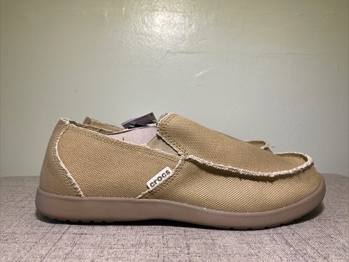 crocs canvas slip ons