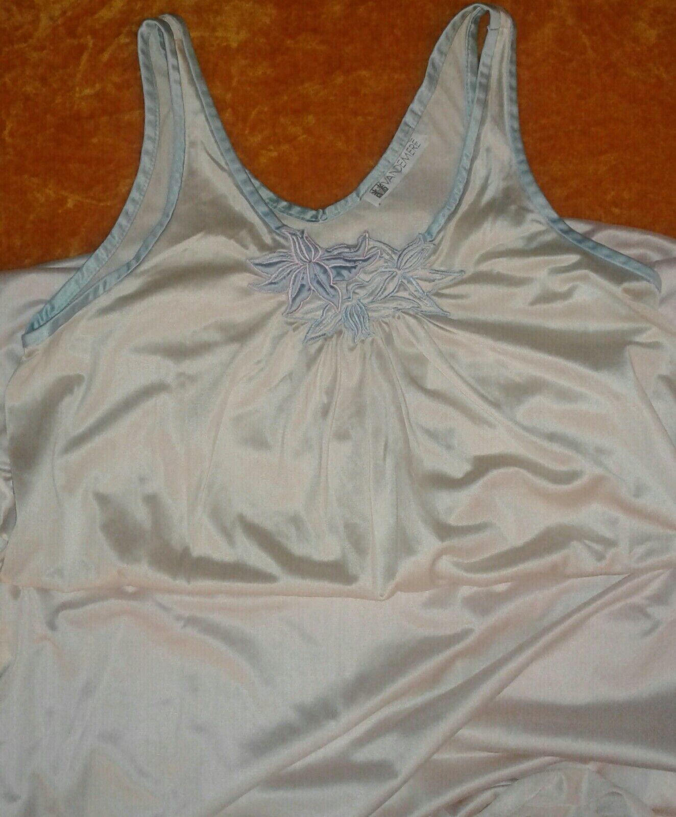 Vtg Vandemere Gown Small 53" Long Nylon 70s 80s E… - image 9