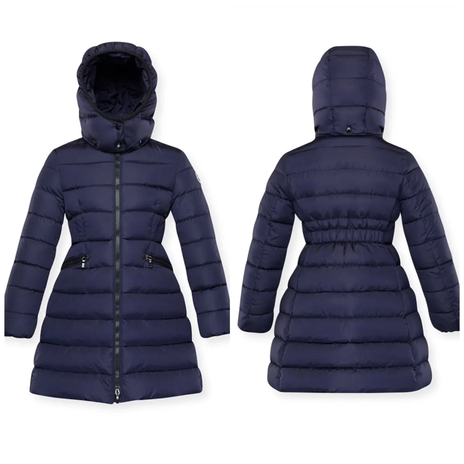 Moncler cappotto tampone lungo trapuntato Charpal da ragazza taglia 8 Fit età 7 8