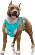 BARKBAY No Pull Dog Harness Large Step in Reflective Dog Harness with Front Clip