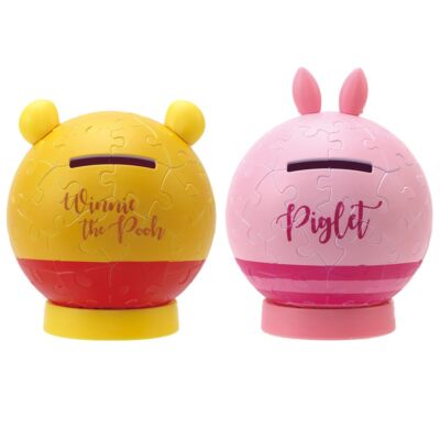 60 Piece Disney Puzzle Pooh & Piglet - Approx. 7.6cm Diameter JP