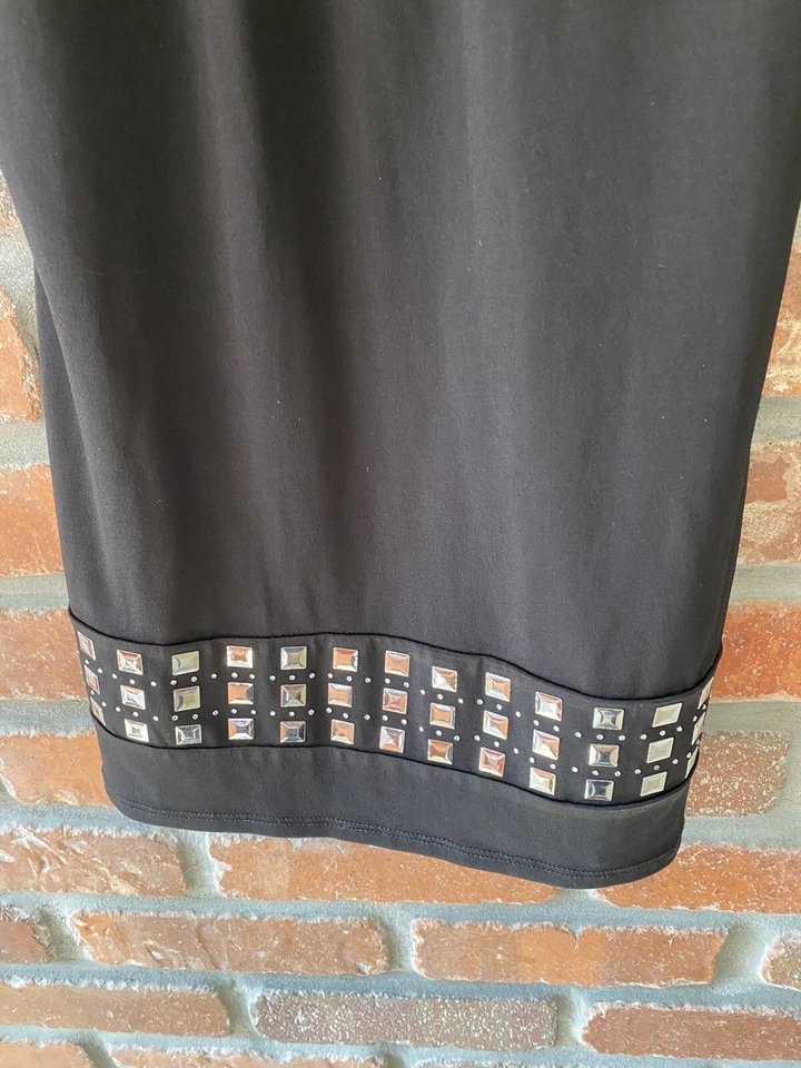 Vestido Bordado Negro Limited Too Niñas Niños Brillante Fiesta Vacaciones Talla 12 Foto 4 de 4