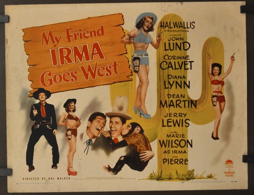 MY FRIEND IRMA GOES WEST 1950 ORIGINAL 22X28 MOVIE POSTER JOHN LUND MARIE WILSON