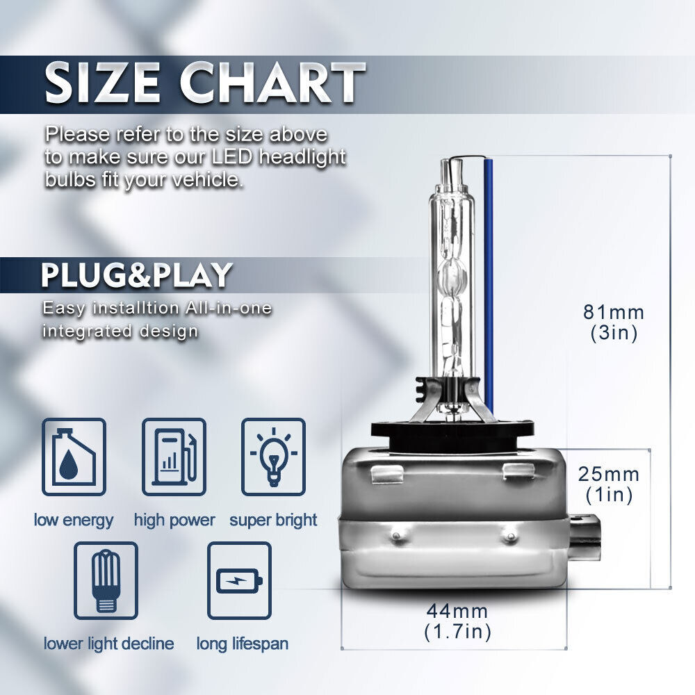 2* D3S 8000K 12V HID Xenon Headlight Globe Bulb for Jeep Grand Cherokee