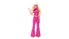 Barbie The Movie Doll with Cowboy Hat Margot Robbie Wearing Pink Western Outfit
