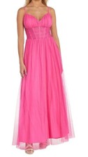 Morgan & Company X7212 Hot Pink Sweetheart-Neck Gown Women’s Juniors Size 9
