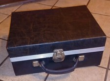Vintage Service MFG 8 Track Carrying Case 24 Slot Brown Faux Leather OLD 1970'S