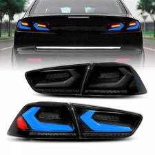 RGB LED Tail Lights for 2008-2017 Mitsubishi Lancer / Evolution Smoked Lens 4PCS