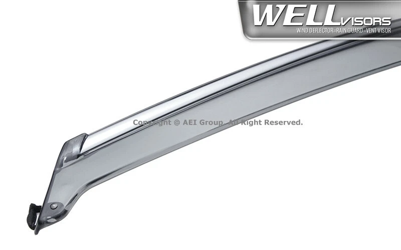 Viseras WELL para Buick LaCrosse 10-16 clip lateral en viseras de ventana cromadas Foto 4 de 4