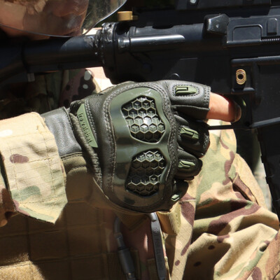 KOMBAT Alpha Fingerless Tactical Gloves BLACK | Army Surplus MILITARY RANGE - Foto 2