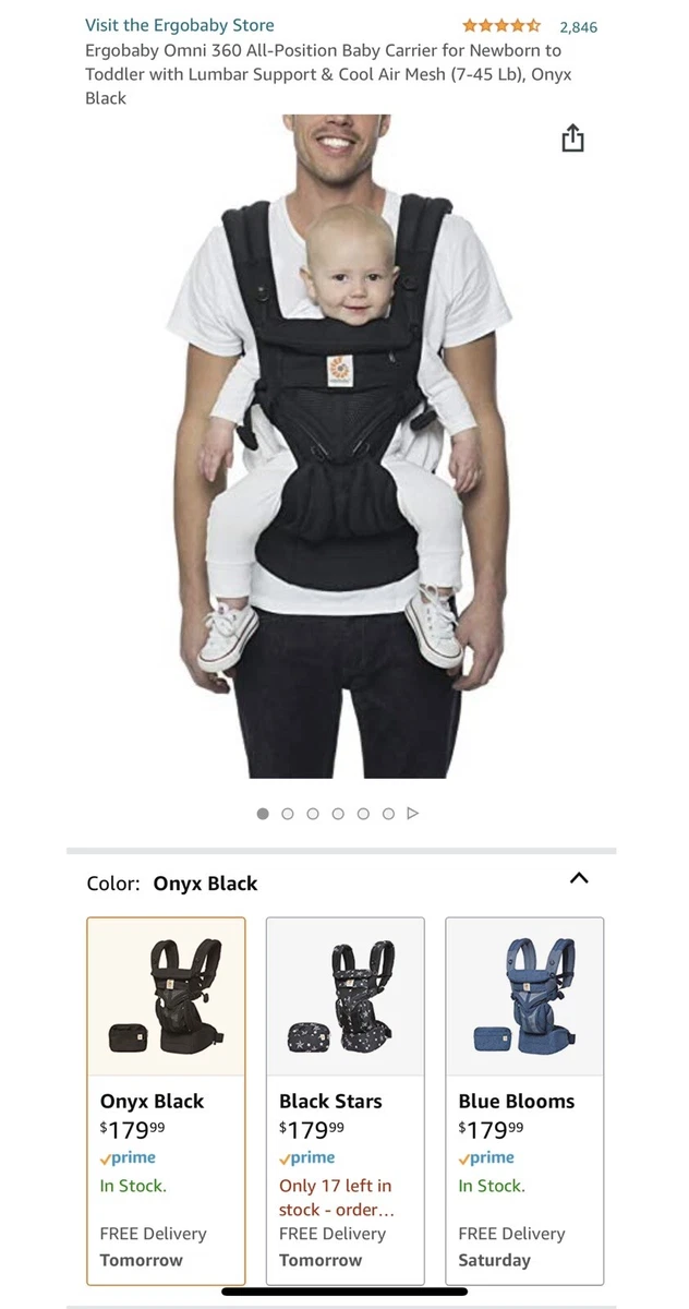 OMNI 360 Mesh Baby Carrier - Onyx Black