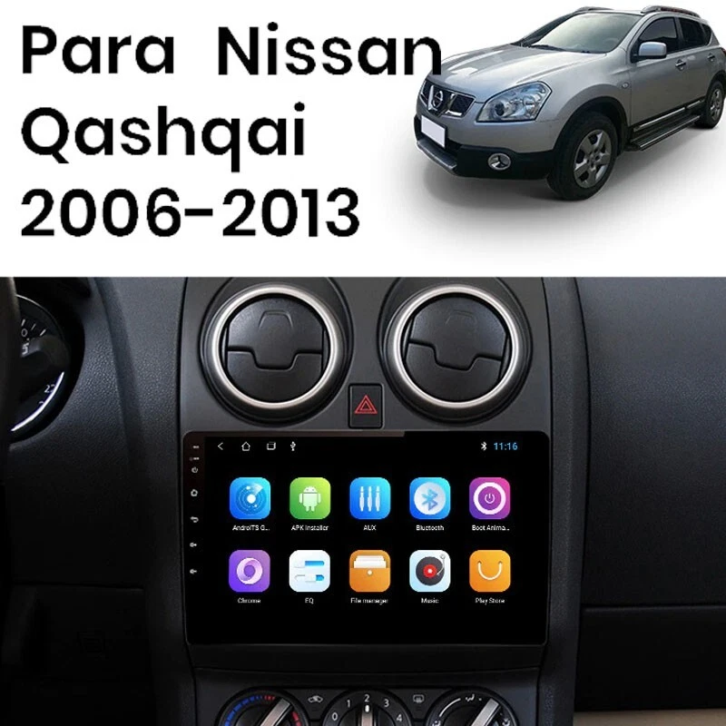 Radio Pantalla Android 12 GPS CARPLAY WIFI para Nissan Qashqai J10 2006 - 2013 - Imagen 2 de 4