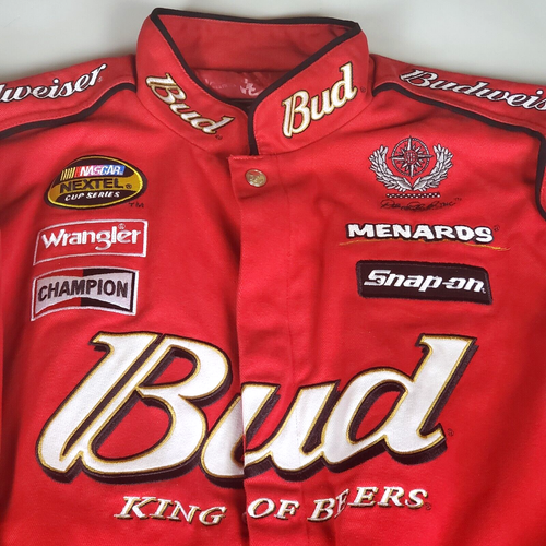 90s NASCAR Racing Jacket (L) Chase Authentic Dale Earnhardt Jr Nextel Budweiser - Picture 2 of 8