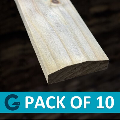 6 Fuß Premium Holzzaun Abdeckschiene Grün Druckbehandelt - 10er Pack