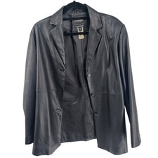 Outbrook Genuine Lambskin Leather Blazer L