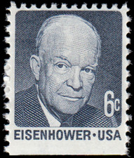 US Stamp #1393 - 1970 6¢ Dwight D. Eisenhower, Booklet Single, G/VG, MNH, OG