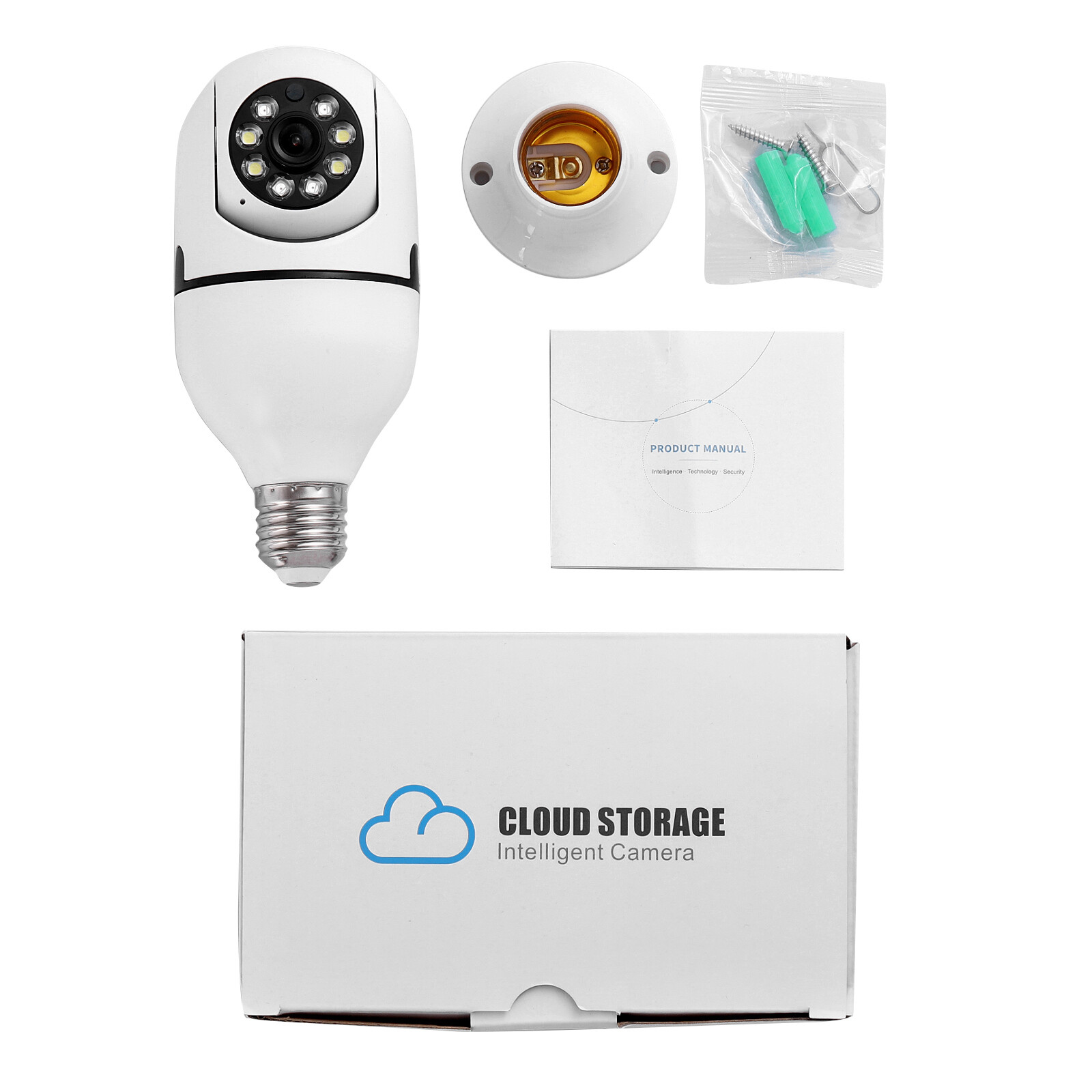 1080P WIFI IP Camera E27 Light Bulb Wireless Security Home Camera Waterproof Lot